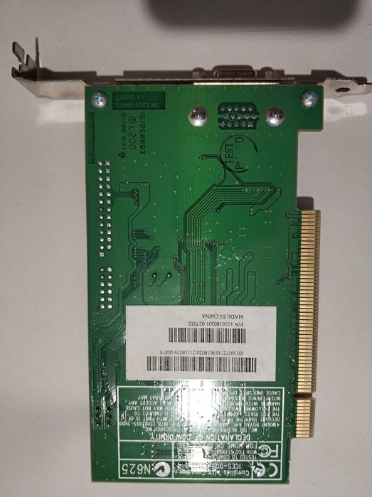 Видеокарта раритет
ATI Rage 2C IIC PCI Video Card vga
P/n 1026180201