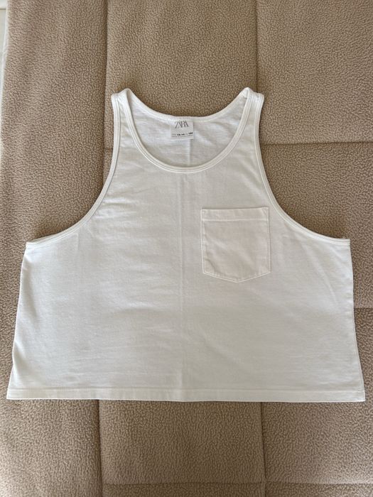 T-shirt bege curta Zara Kids 13-14 anos