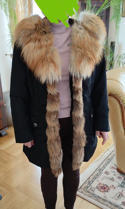 Czarna kurtka futro Royal S.B.D 56 rozmiar ll