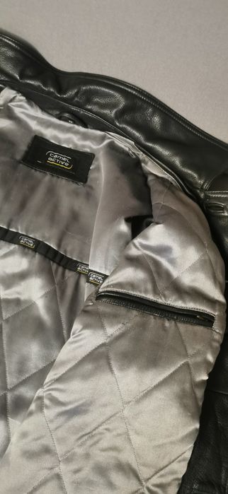 Oryginalna kurtka skórzana CAMEL męska czarna rozmiar 52 = Kraków