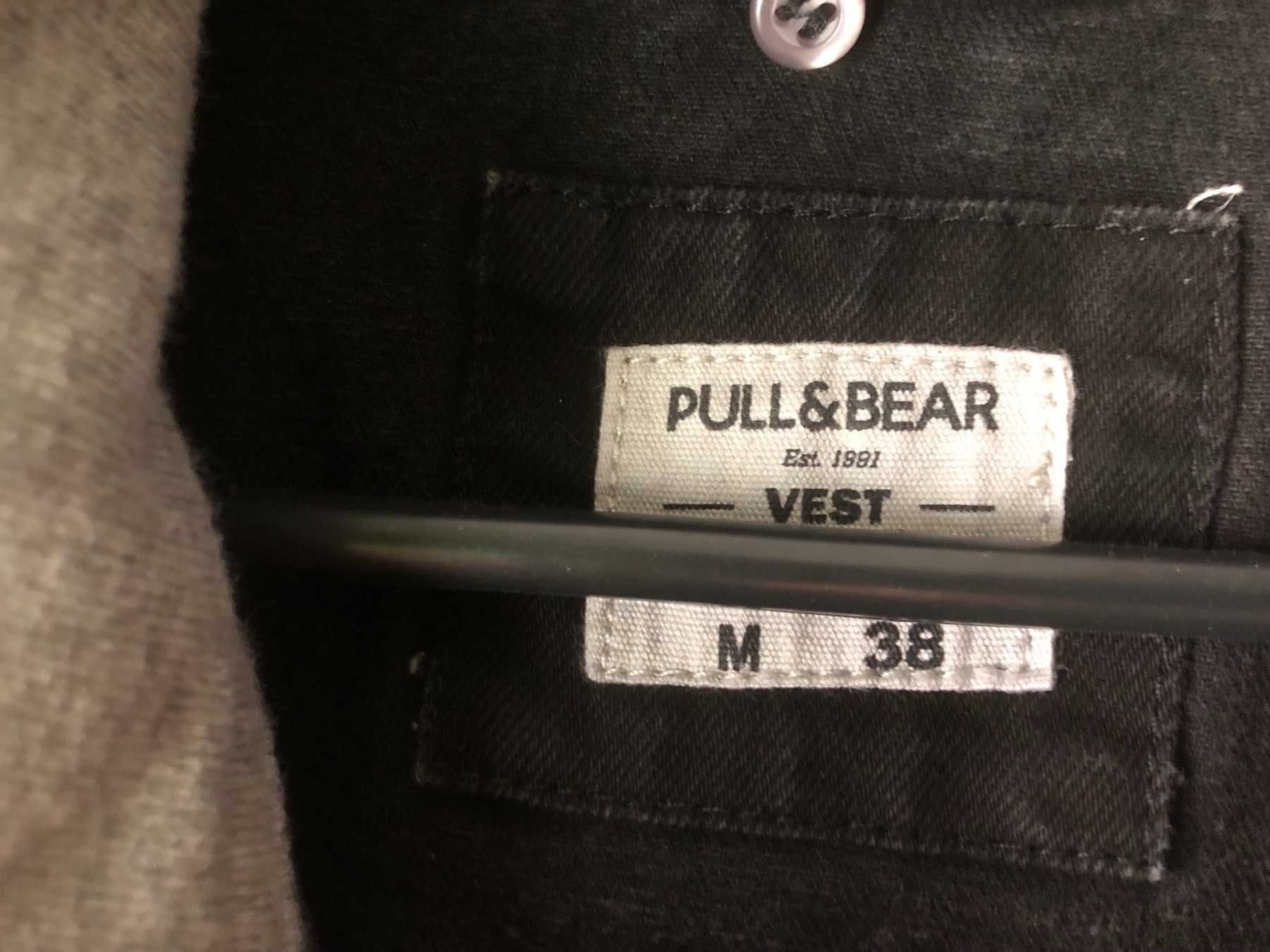 PULL&BEAR Мужской Жилет/Трикотажный Капюшон/2 Кармана Внутри/Размер М