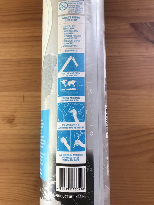 Карта Мира стирающаяся(96/60)