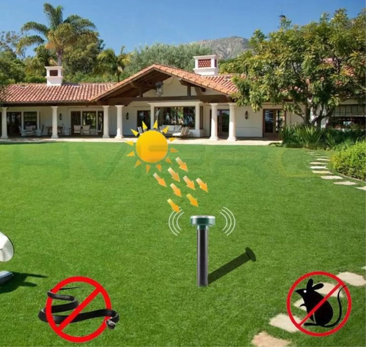 7 x Solarny odstraszacz kretów na krety nornice najmocniejszy
