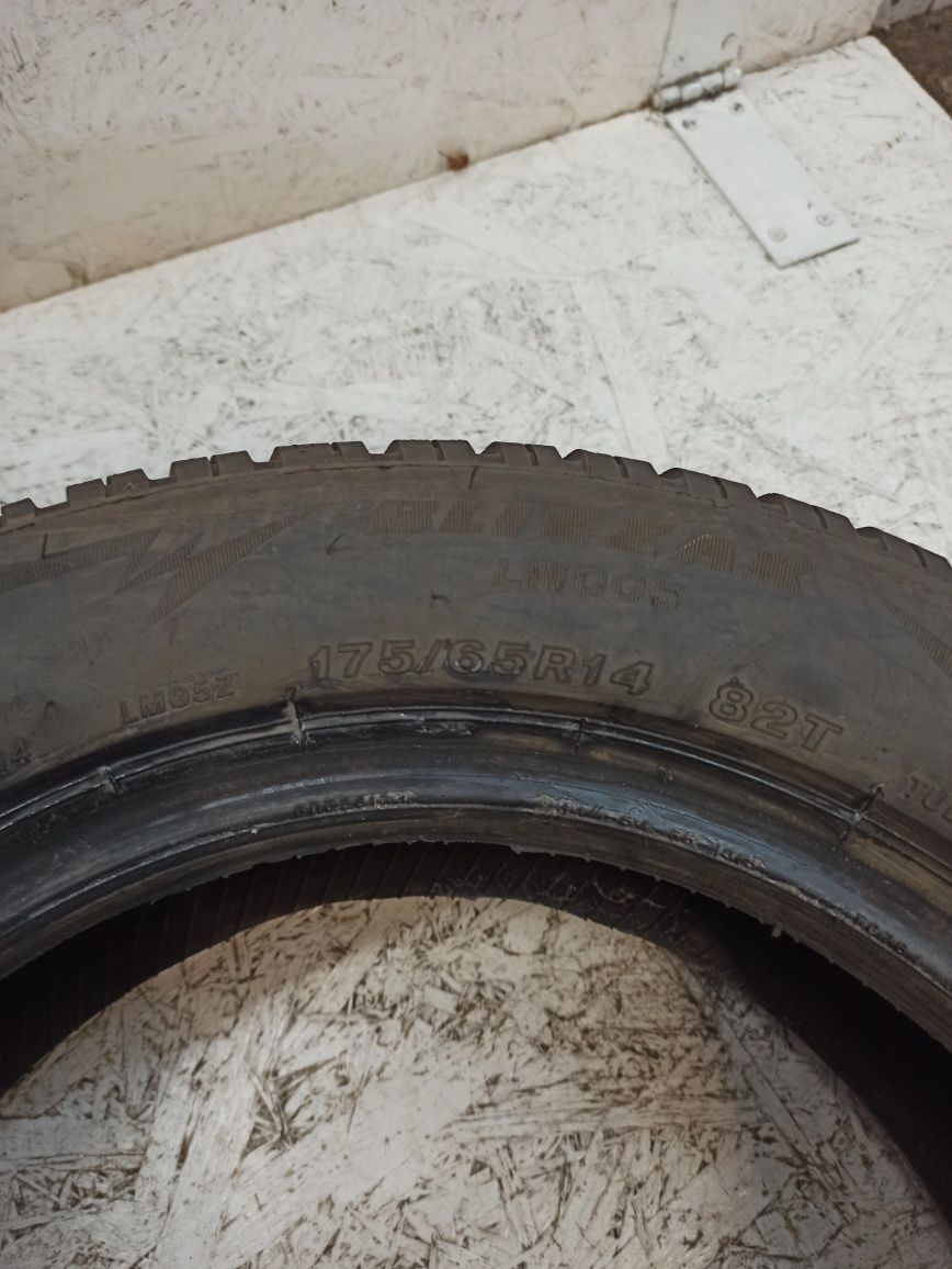 4 opony zimowe Bridgestone 175/65 14, 7mm. Możliwy montaż