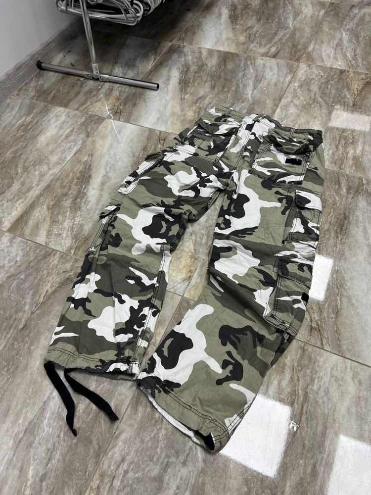Широкі карго камо штани baggy rap cargo opium y2k широкие штаны реп