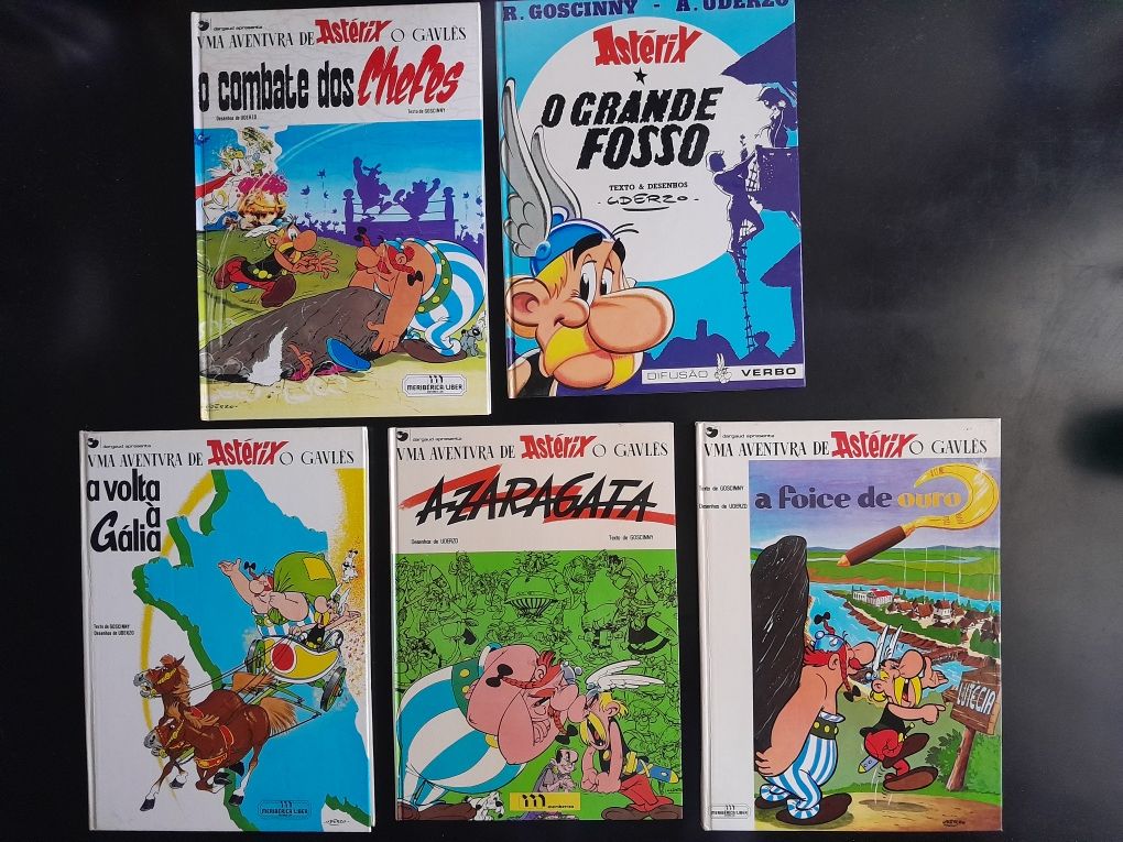5 Livros Asterix dos anos 80 (preço conjunto)