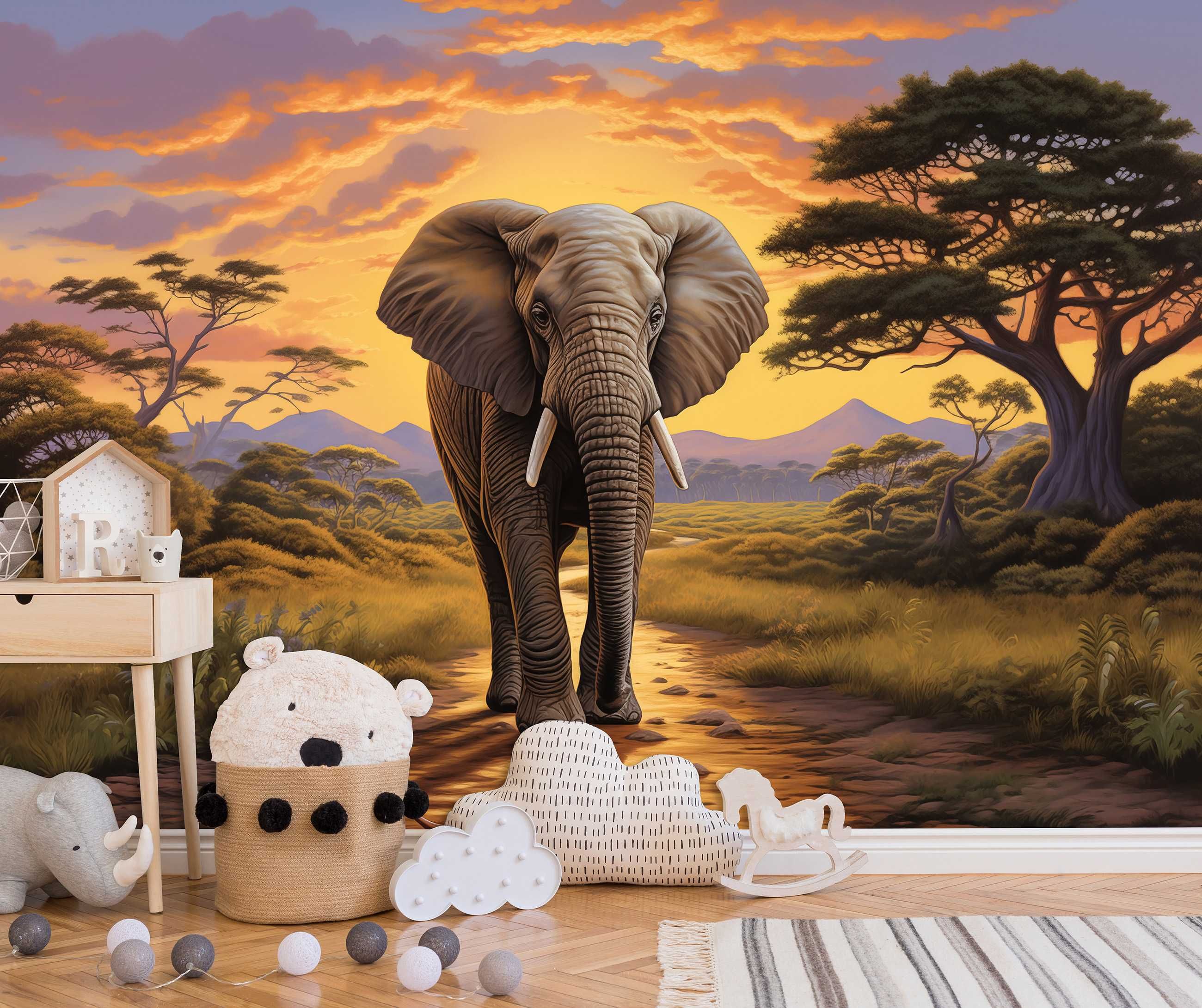 Fototapeta Słoń Natura Zwierzęta Safari Lato 3D Twój Rozmiar + KLEJ