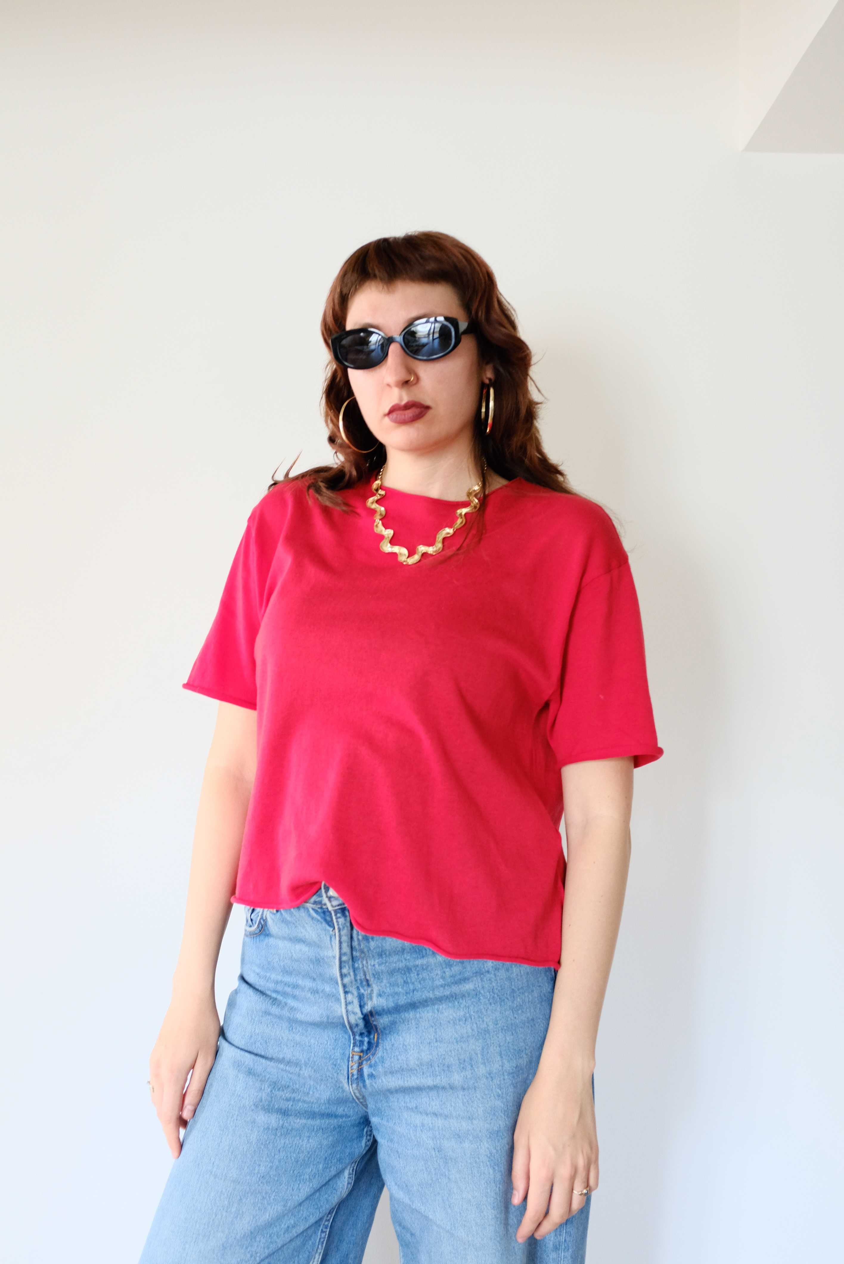 T-shirt Vermelha da Massimo Dutti Tamanho S–M (36–40)