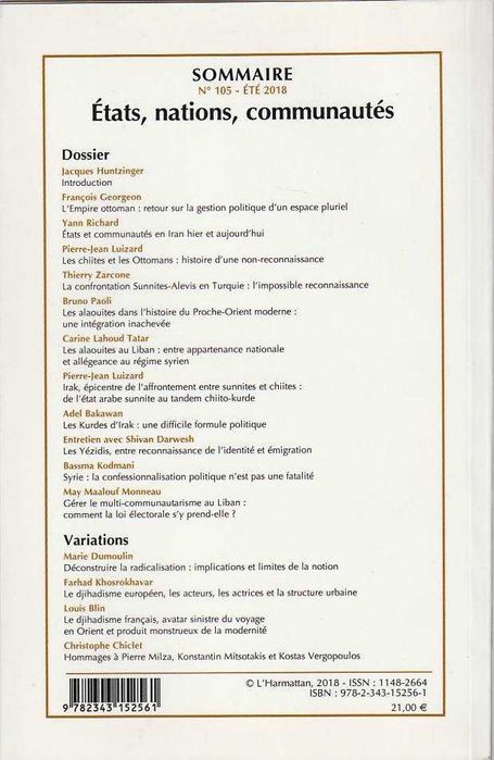 Confluences Méditerranée 105 – États, nations, communautés