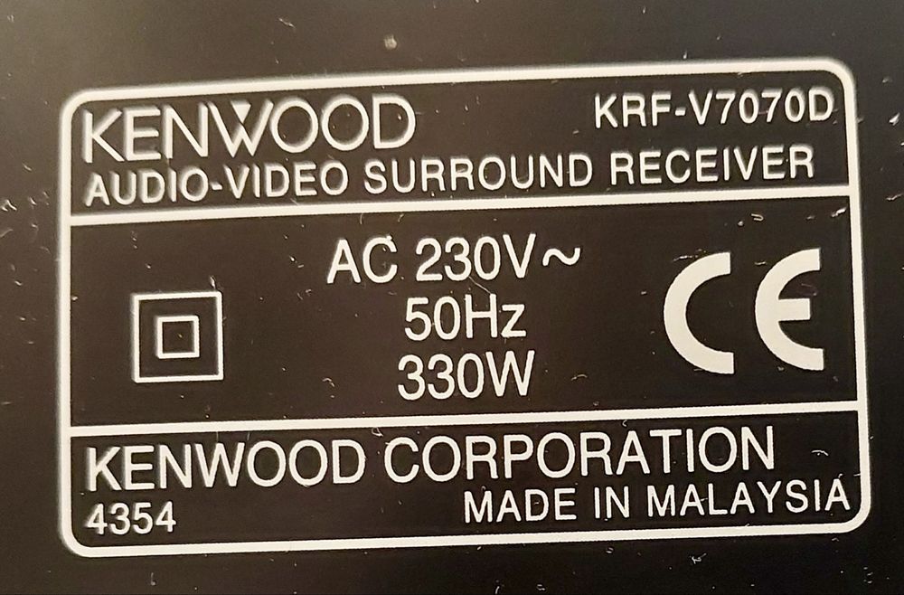KENWOOD KRF-V7070D Amplituner Audio Video Surround Receiver 330W