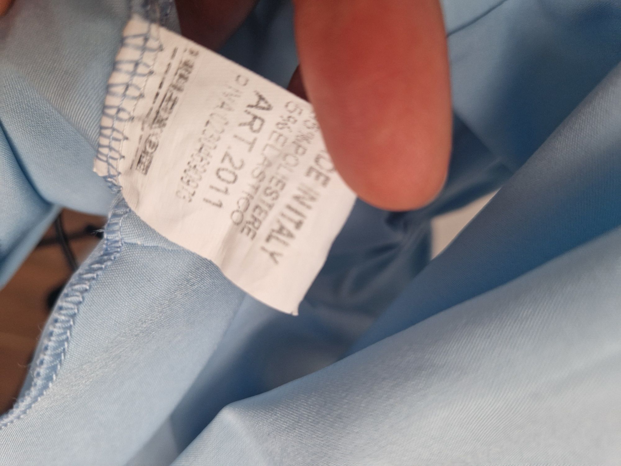 Asymetryczna koszula damska błękit