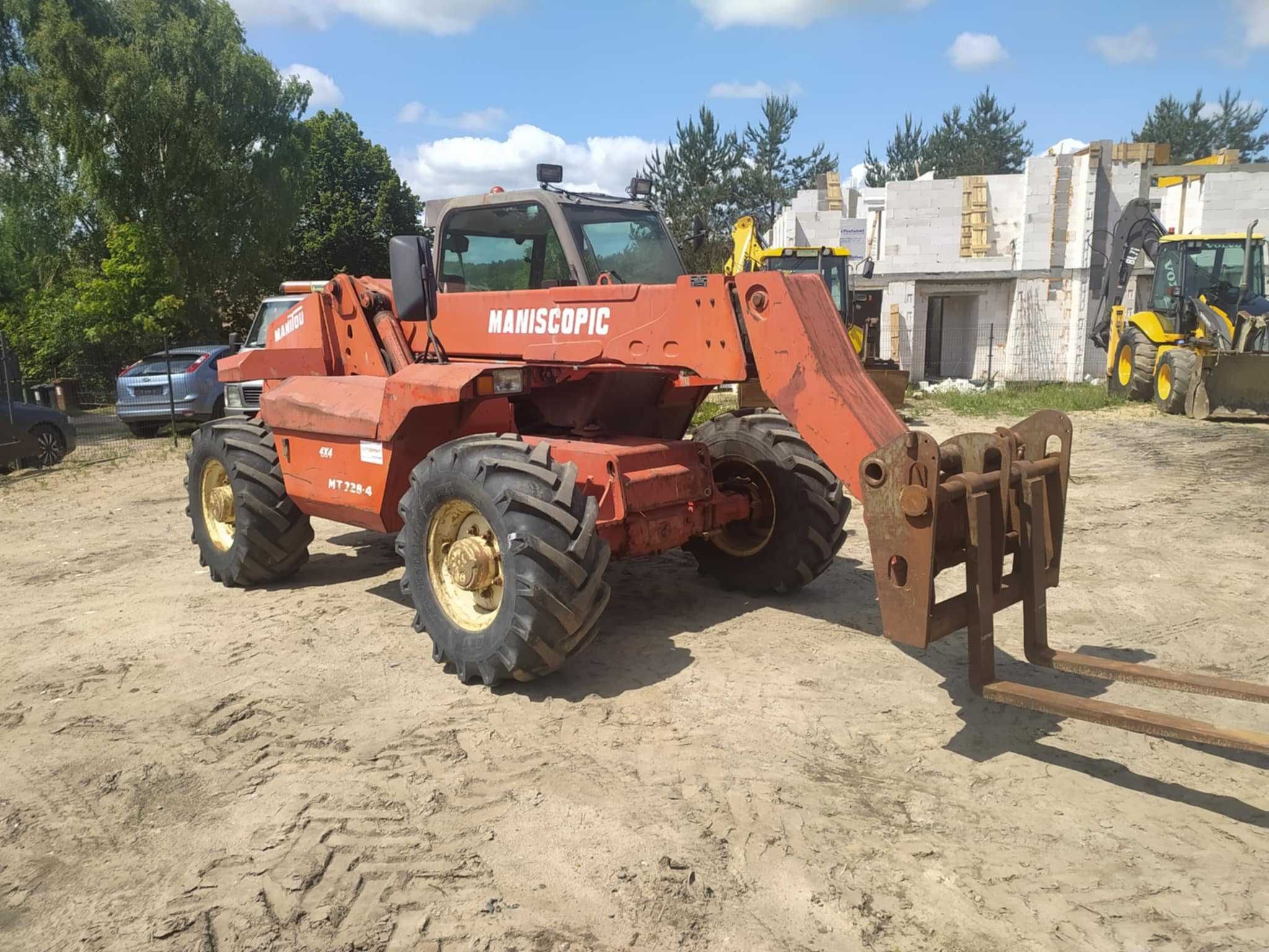 Ładowarka teleskopowa Manitou MLT 728-4 Łyżka + widły 9tyś mtg JCB Cat