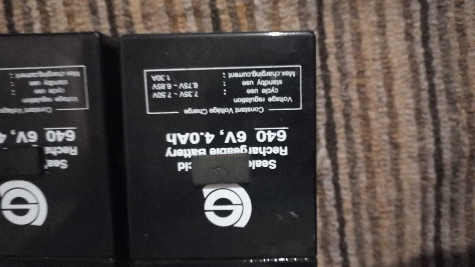 Акб BATTERY RB 640 6V 4A не рабочие.