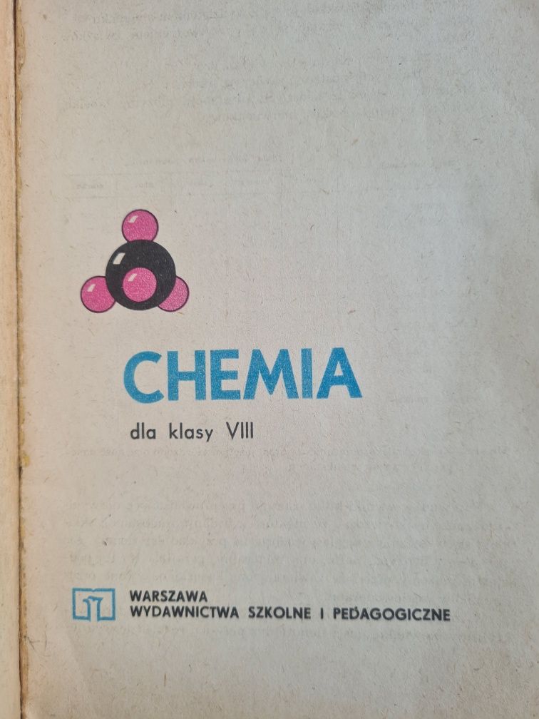 Chemia dla klasy VIII - Książka