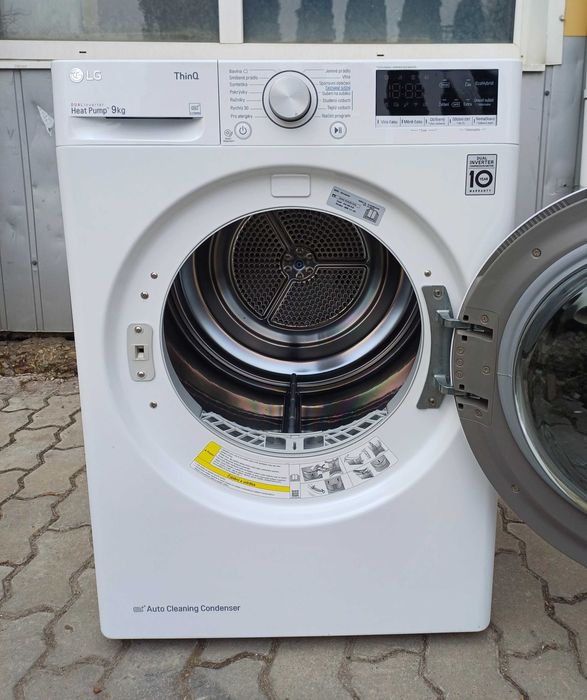 Сушильна машина 9 кг LG Dual Inverter ThinQ Heat Pump RC91V9AV4Q Korea
