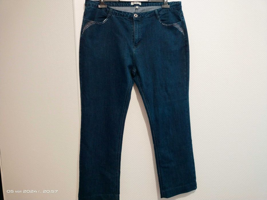 Джинсы синие 56-58  большой размер  батал