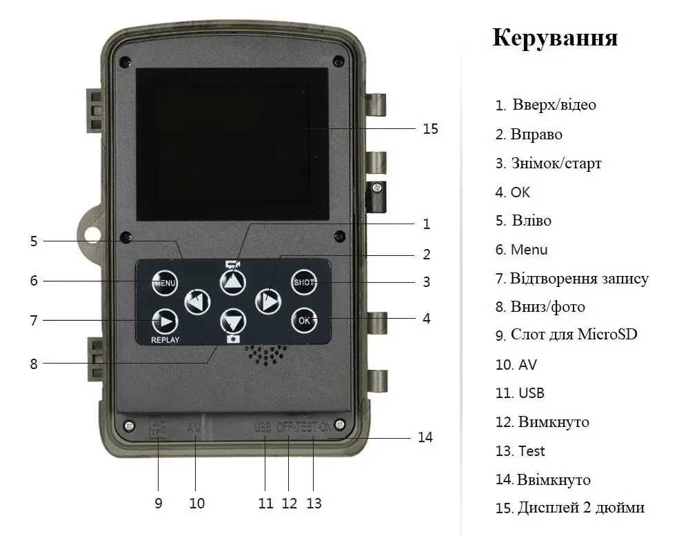 Фотоловушка Suntek НС-801A Фотопастка 1080P/20МП 20м, обзор 120°, IP65