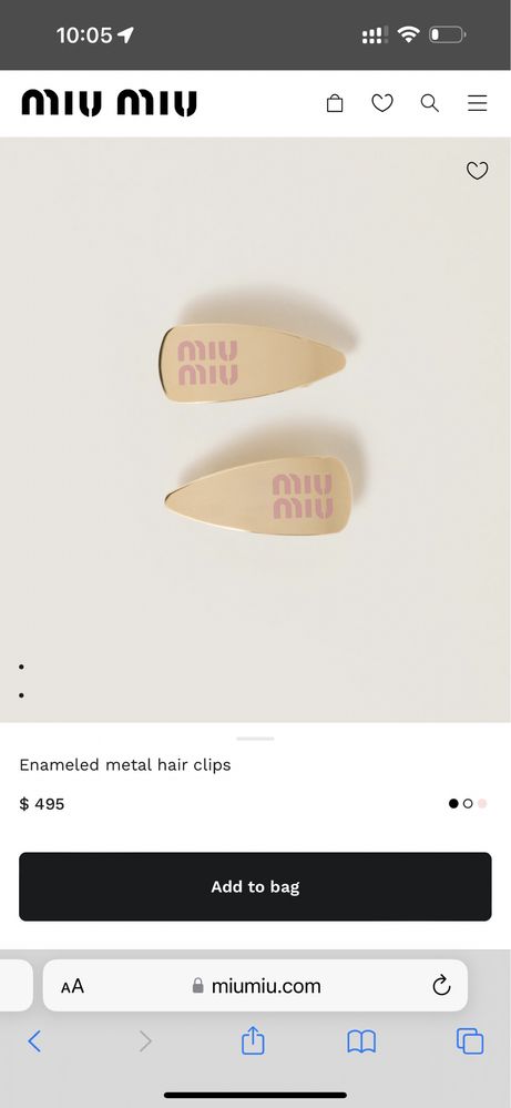 Miu miu заколки ориг