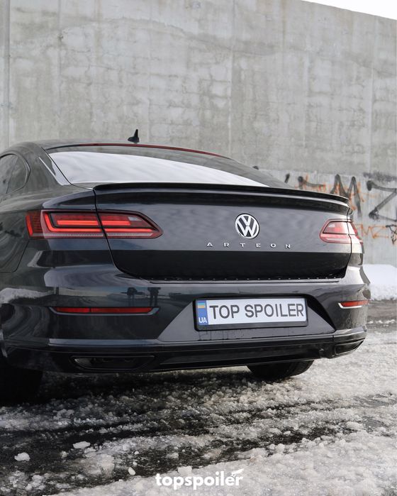 Спойлер багажника накладка лип сабля Volkswagen Arteon 2017+ (чорний)