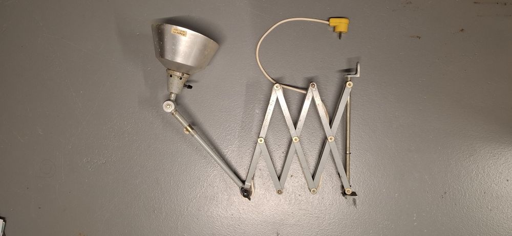 Lampa nożycowa kreślarska warsztatowa Midgard Curt Fischer