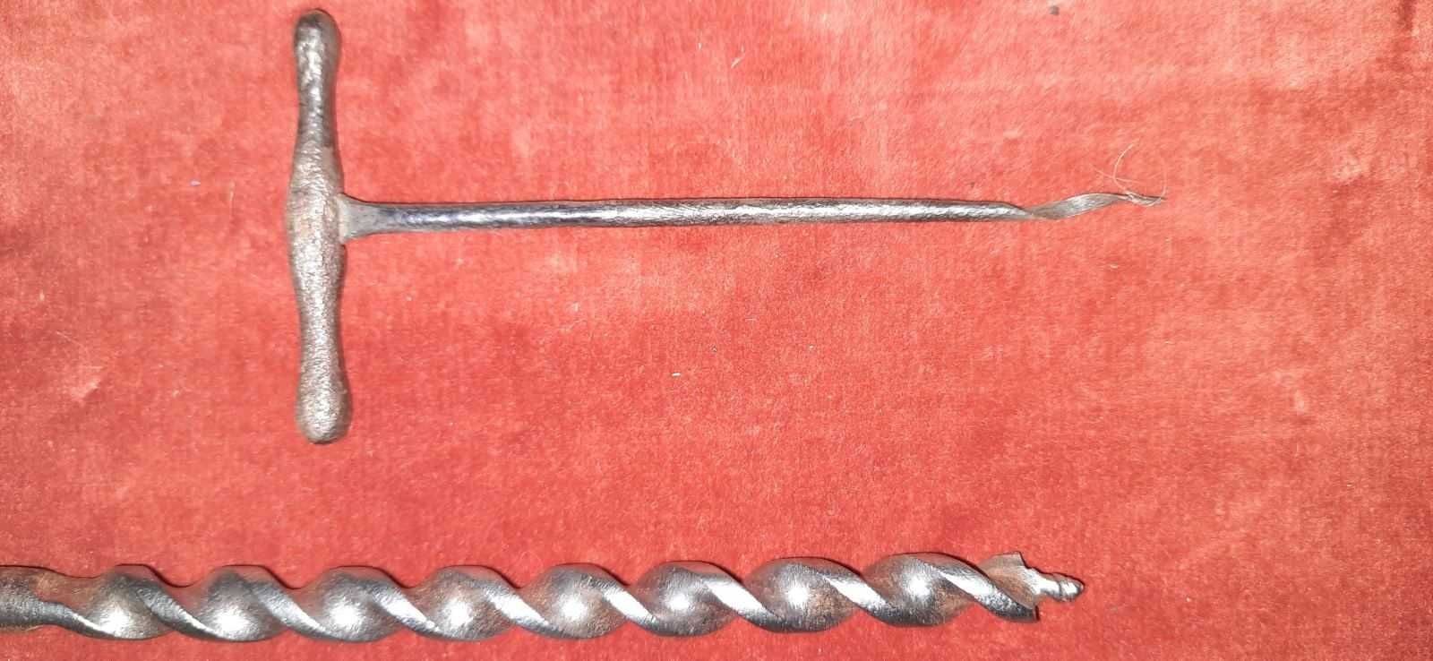 винтажный столярный инструмент ручной сверла буры материал ковка