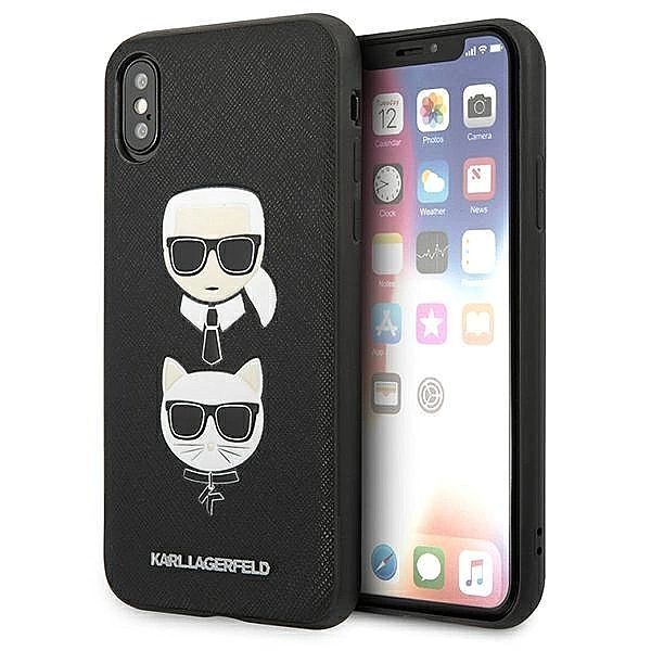 Etui Karl Lagerfeld Saffiano Karl&Choupette Head na iPhone X/XS - czar