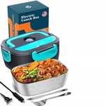 TRAVELISIMO Elektryczny Lunch Box, Czarno-Niebieski, Pojemność 1.5 L