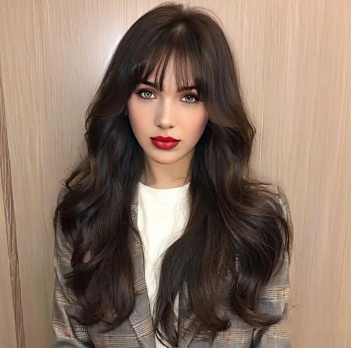 Peruka damska maroon oscurio