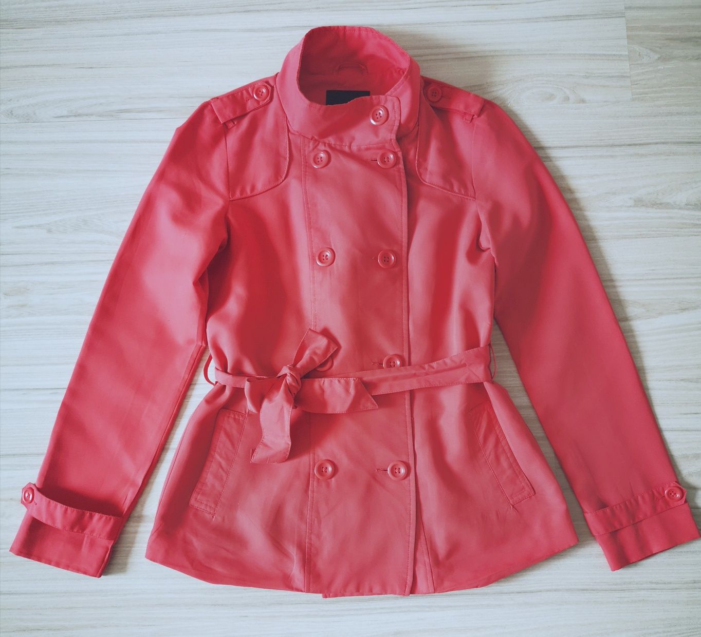 Piękny wiosenny płaszcz kurtka różowa VERO MODA rozmiar S