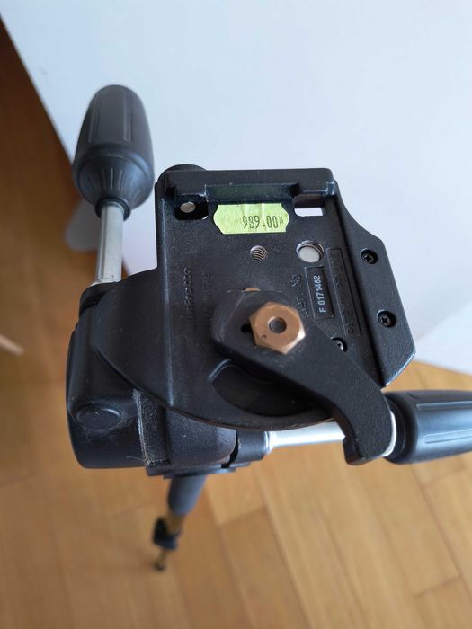 Statyw Manfrotto 055XPROB + głowica Manfrotto 808RC4 z płytką