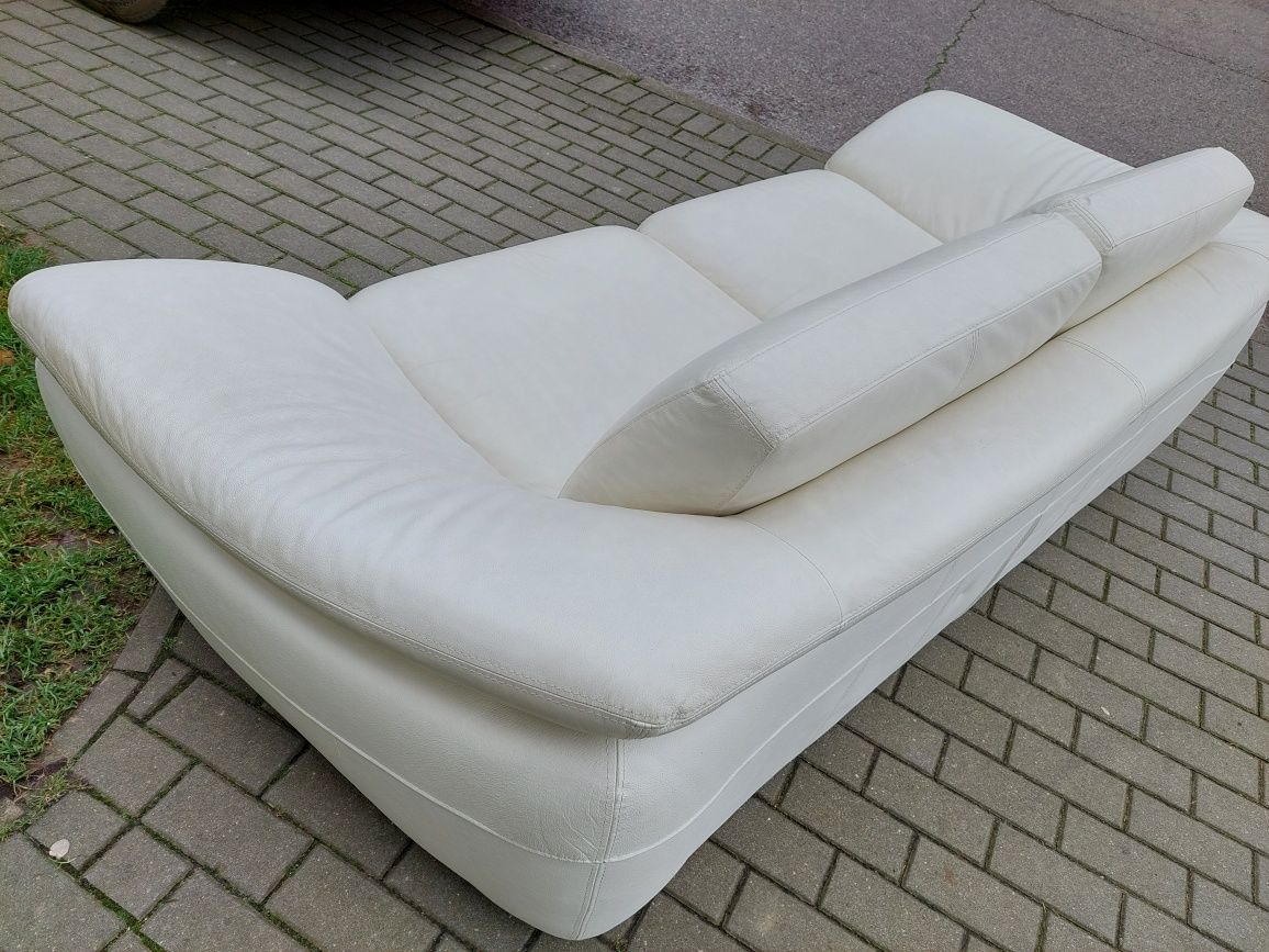 WYPRZEDAŻ! Piękna, designerska sofa, skóra naturalna, trans