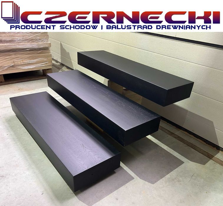 Stopnie półkowe dębowe orzech schody wspornikowe