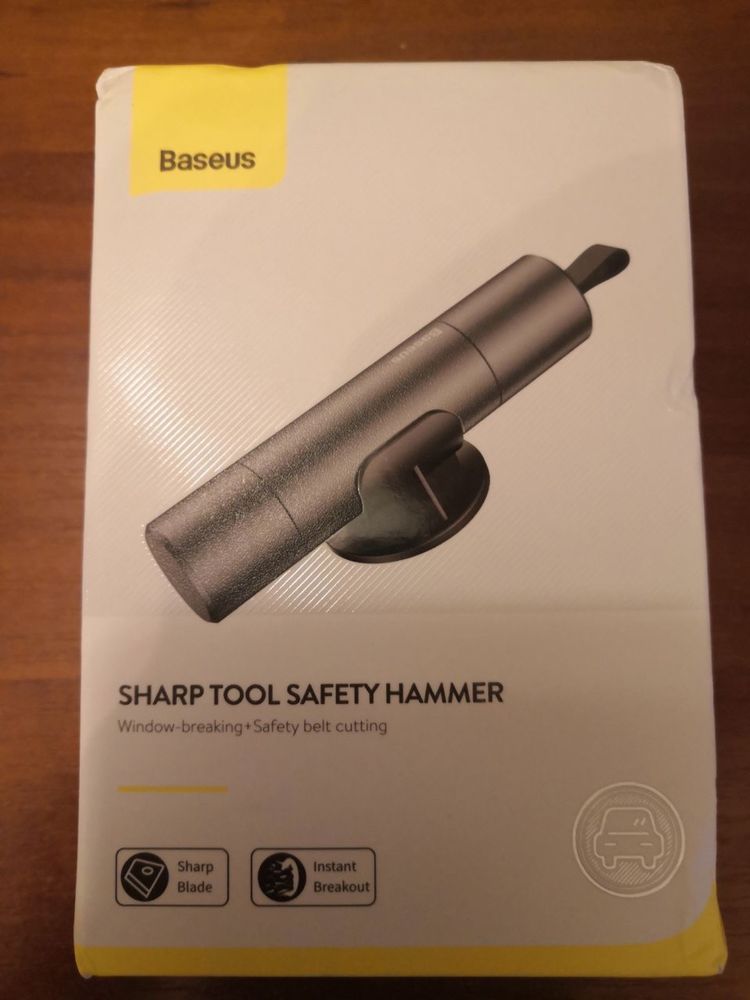 Baseus sharp tool safety hammer (автомобільний аварійний молоток)