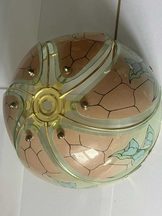 Szklany abażur do lampy szkło mosiądz