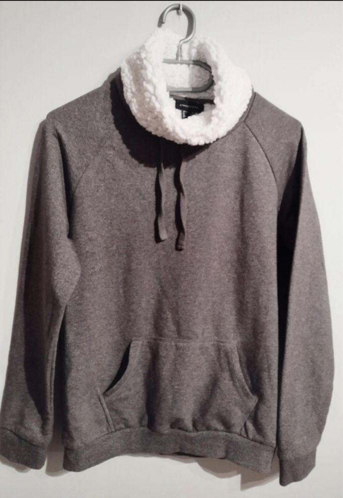Bluza, zimowa, futrzany golf