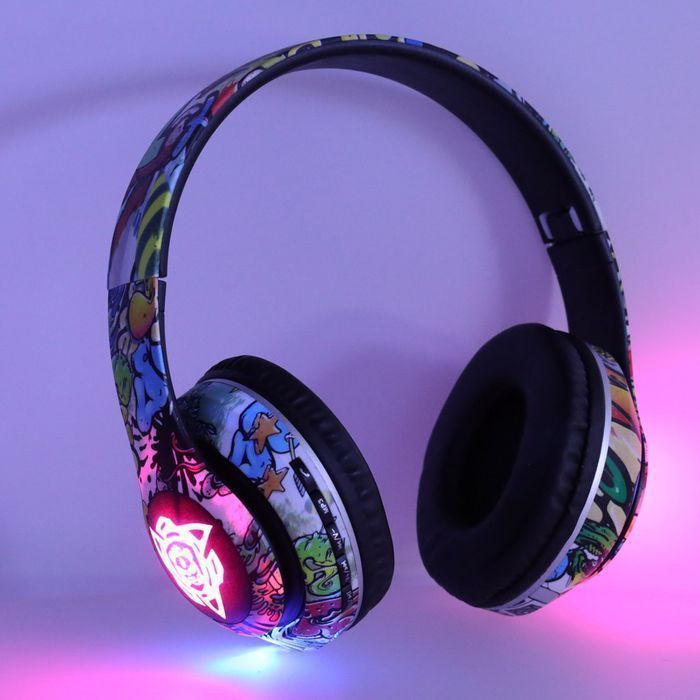 Słuchawki Bezprzewodowe Nauszne Bluetooth RGB Gaming Sport 200 mAh