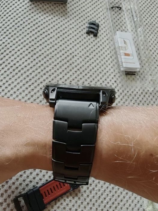 Bransoleta garmin 22 mm Anbest mega jakość tytan czarny fenix 7 8 epix