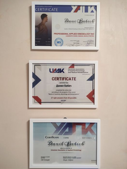 Кинезиолог, остеопат , спортивный реабилитолог.