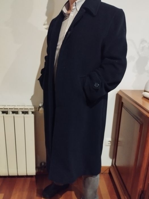 Sobretudo de homem em cachemira e lã