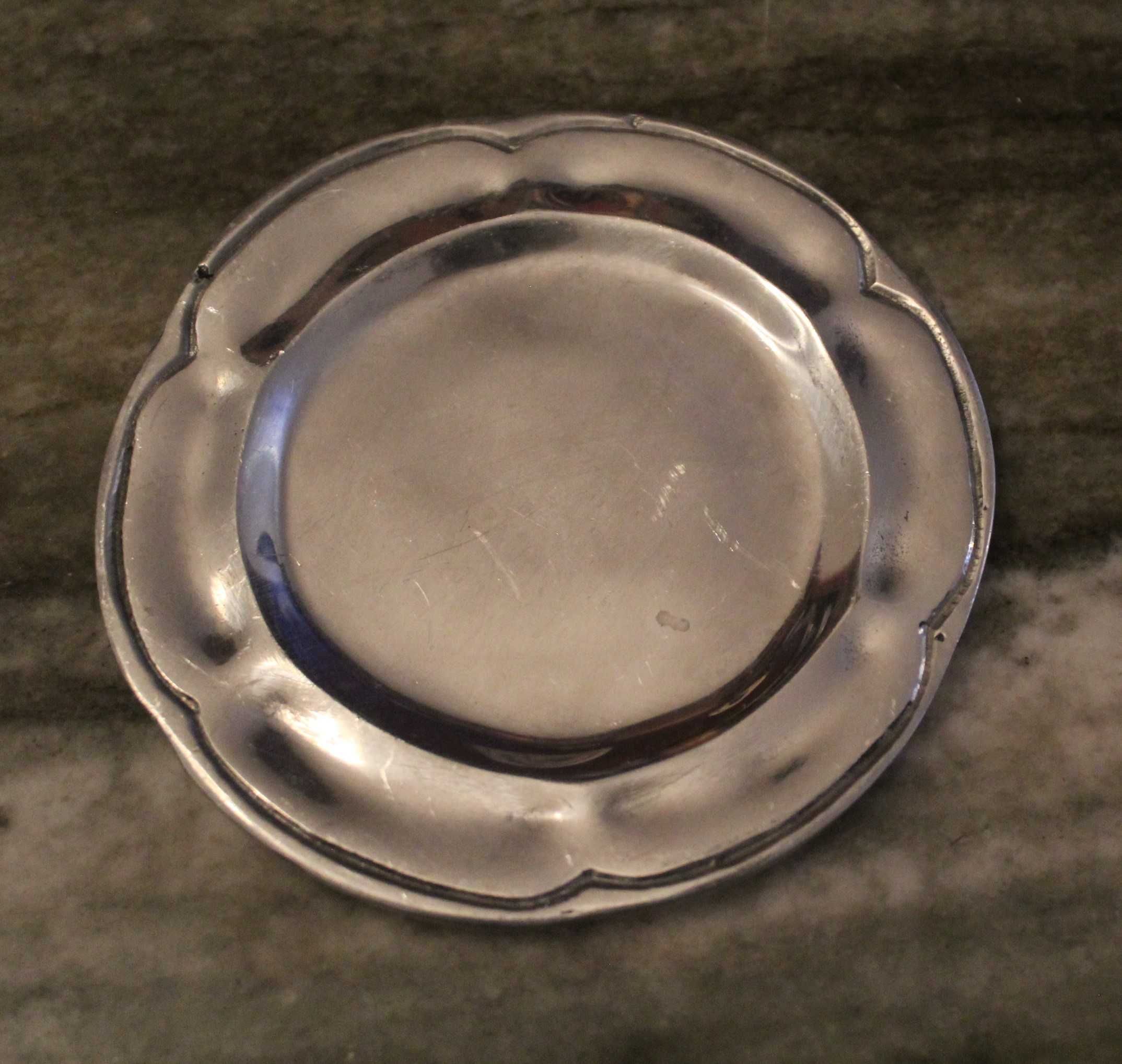 Set de 4 Porta-copos vintage de metal, recorte floral, anos 70-80