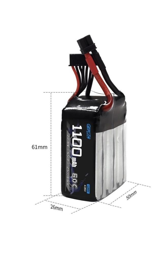 Літій-полімерний акумулятор 6S GEPRC 1100mAh 60C/110C 4.3