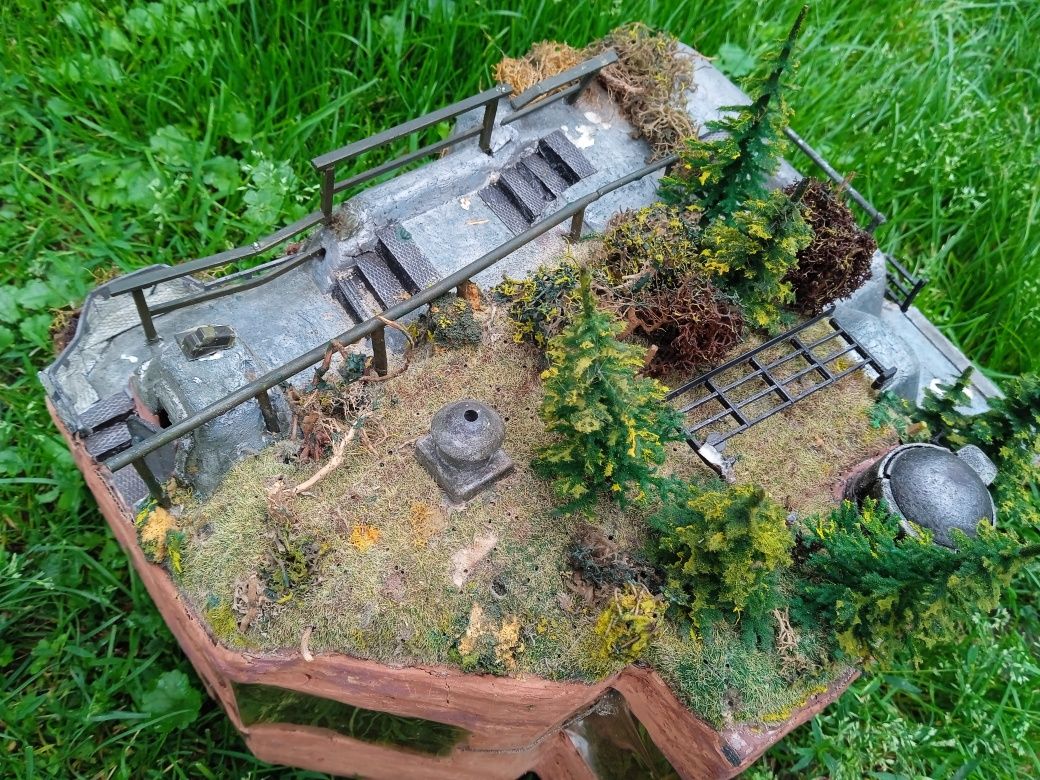 Diorama bunkra ,fortu II wojna światowa.