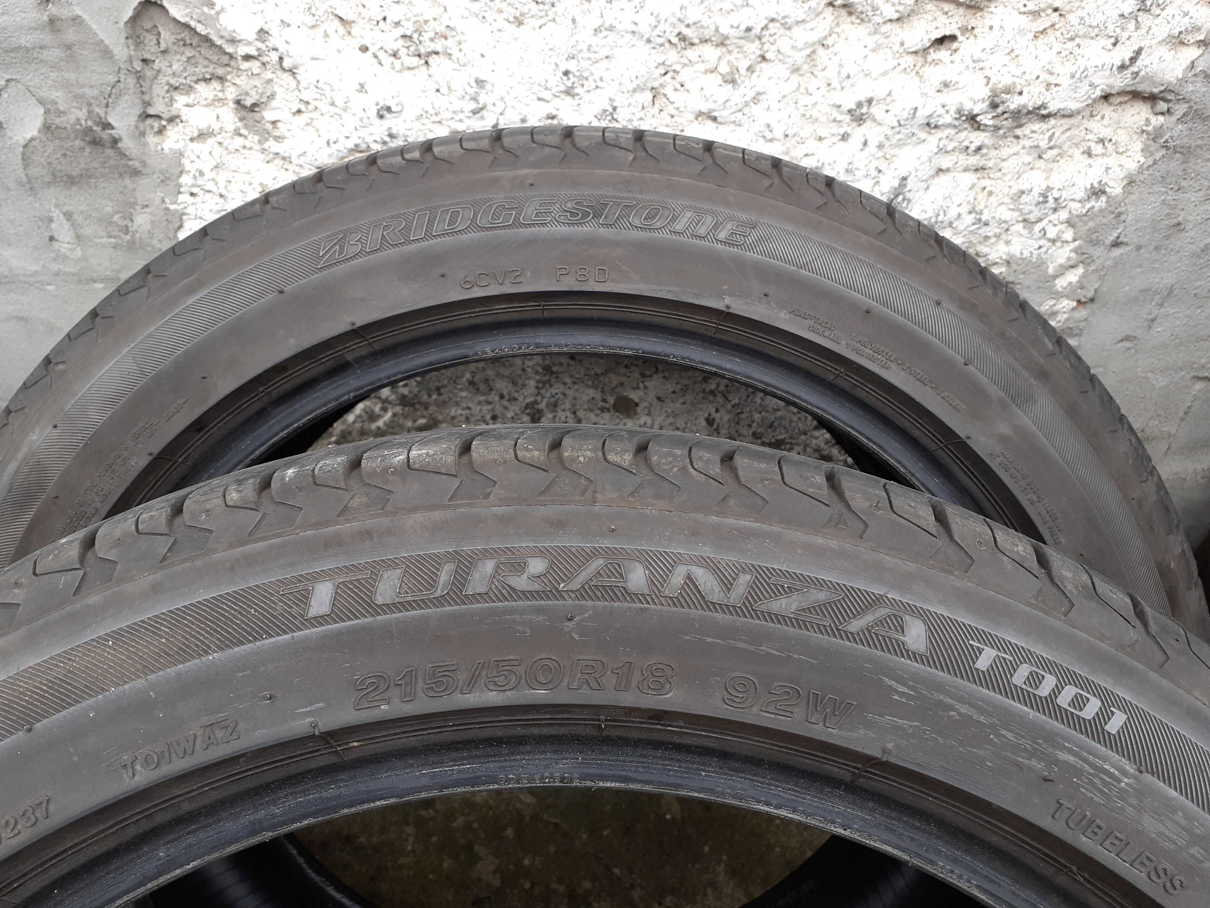 Opony Letnie 215/50 R18 92W BRIDGESTONE TURANZA T001 4szt 7,32mm Super