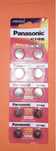 10 Pilhas Panasonic 1.5V Lítio lr44 A76 AG13 G13A LR1154 LR44 357A SR4