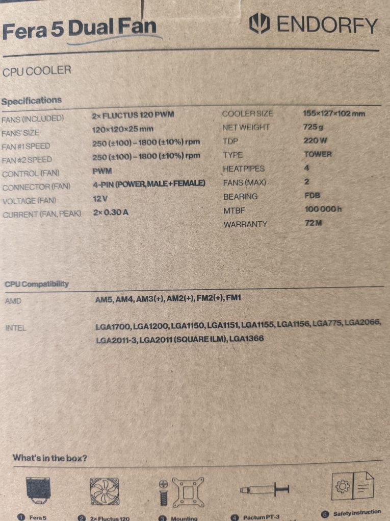 Chłodzenie CPU Fera 5 Dual Fan Endorfy