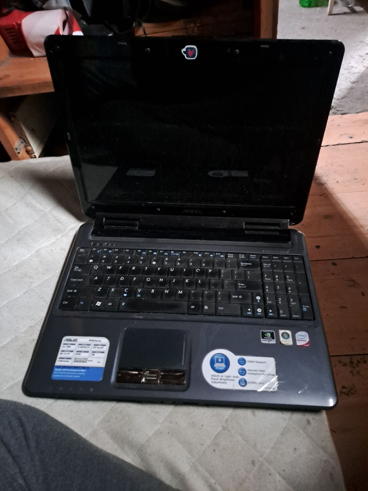 Laptop na części (brak dysku(