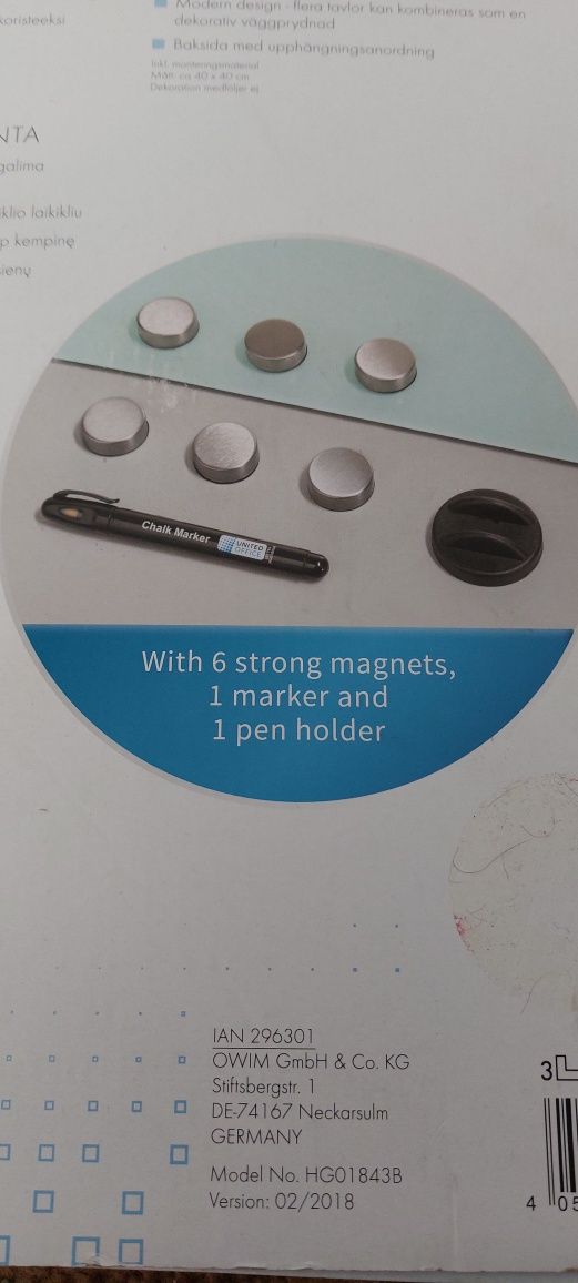 Tablica szklana magnetyczna +literki i cyferki z magnesem