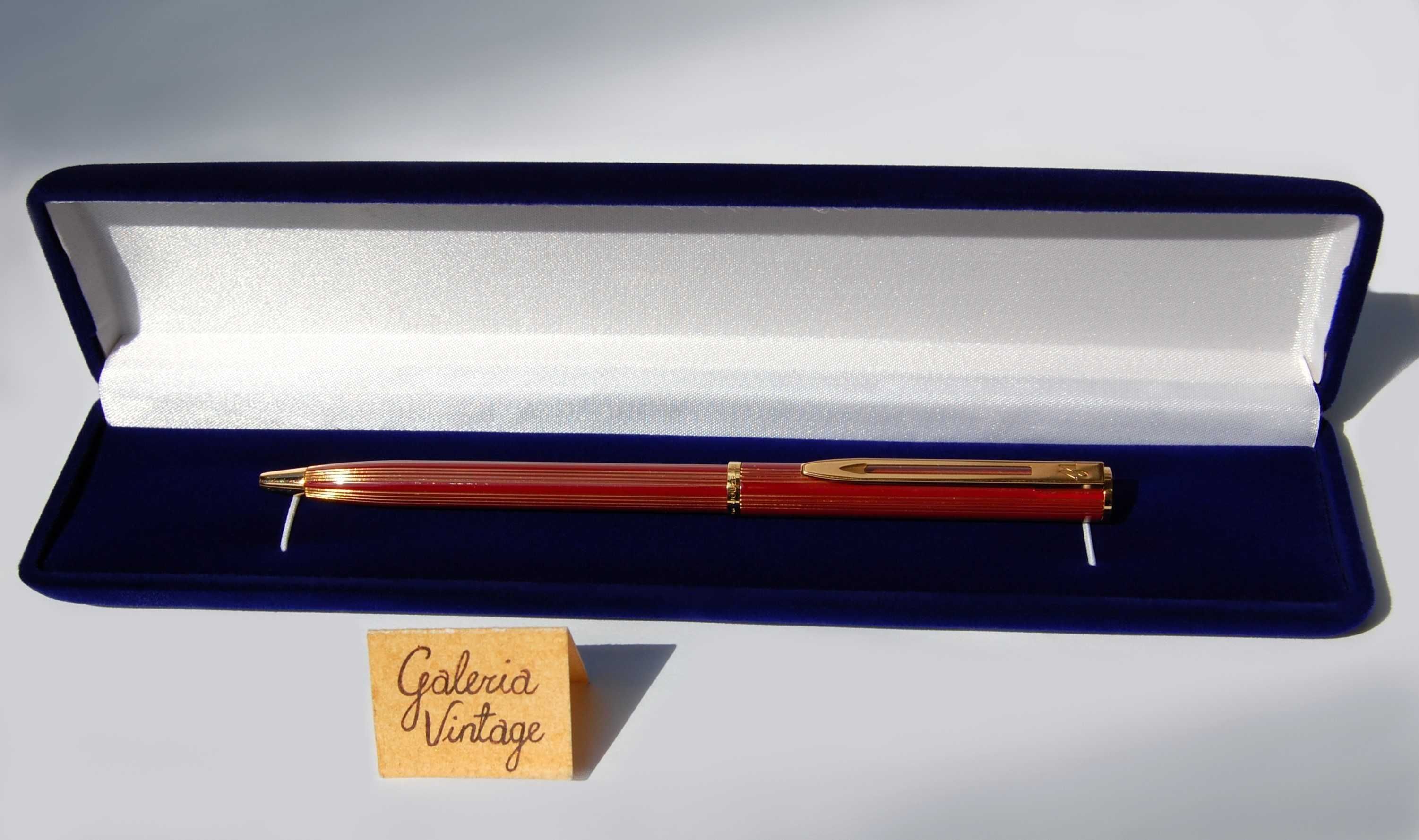 Długopis Waterman, burgund, złoto, vintage, lata 90