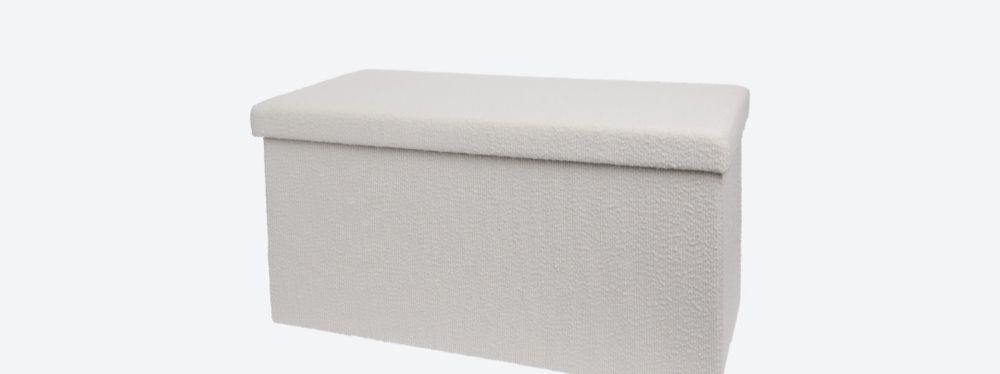 Vendo baú/ banco branco e bege novos