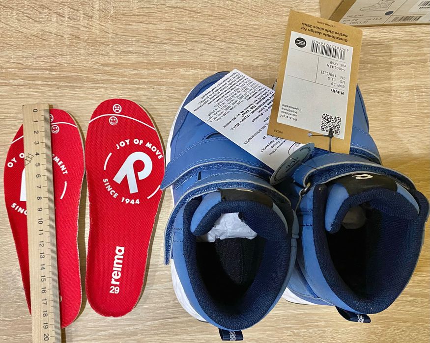 Дитячі напів черевики Reima Hiivin,розмір 29,устілка 19,2 см,сині,нові